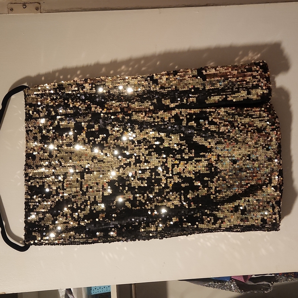 Sequin Gold Skirt